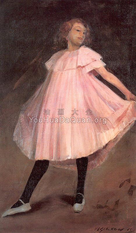 Dancer in a pink dress - 威廉·詹姆斯·格莱肯斯